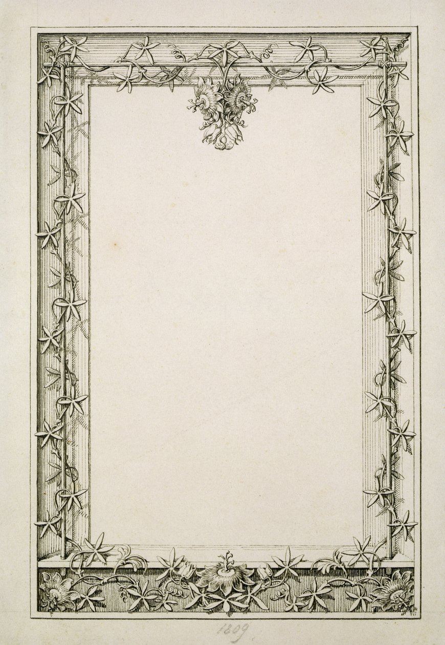 Dekoratif bordür, 1809 (kağıt üzerine kalem ve mürekkep) by Philipp Otto Runge