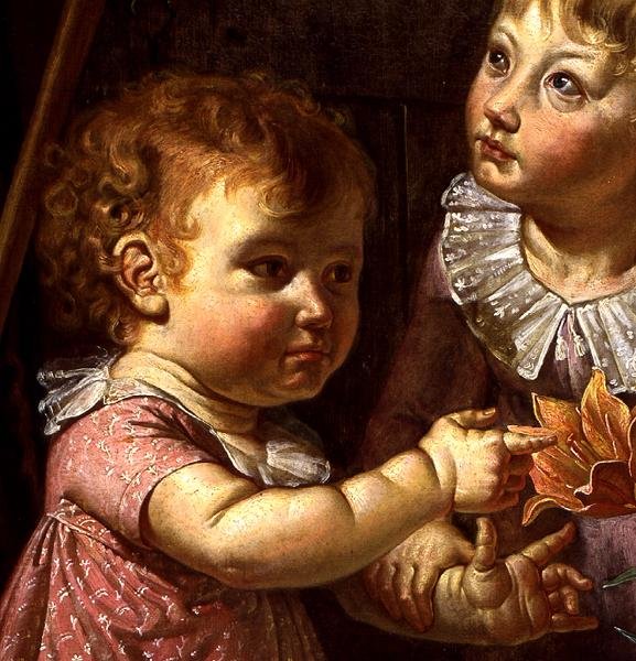 "ಕಲಾವಿದನ ಪೋಷಕರ" ವಿವರ, 1806 ಟರ್ಕ್ by Philipp Otto Runge