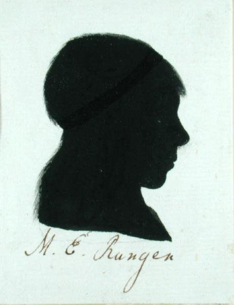Maria Elizabeth Runge (d.1763) (Kağıt üzerine Hint mürekkebi) by Philipp Otto Runge
