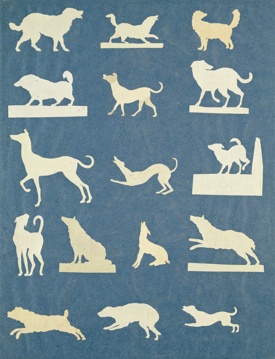 Köpeklerin Çalışması (kağıt üzerinde kolaj) by Philipp Otto Runge