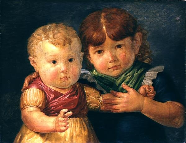 Sanatçı Çocuklar, Maria Dorothea ve Otto Sigismund Runge, 1809 by Philipp Otto Runge