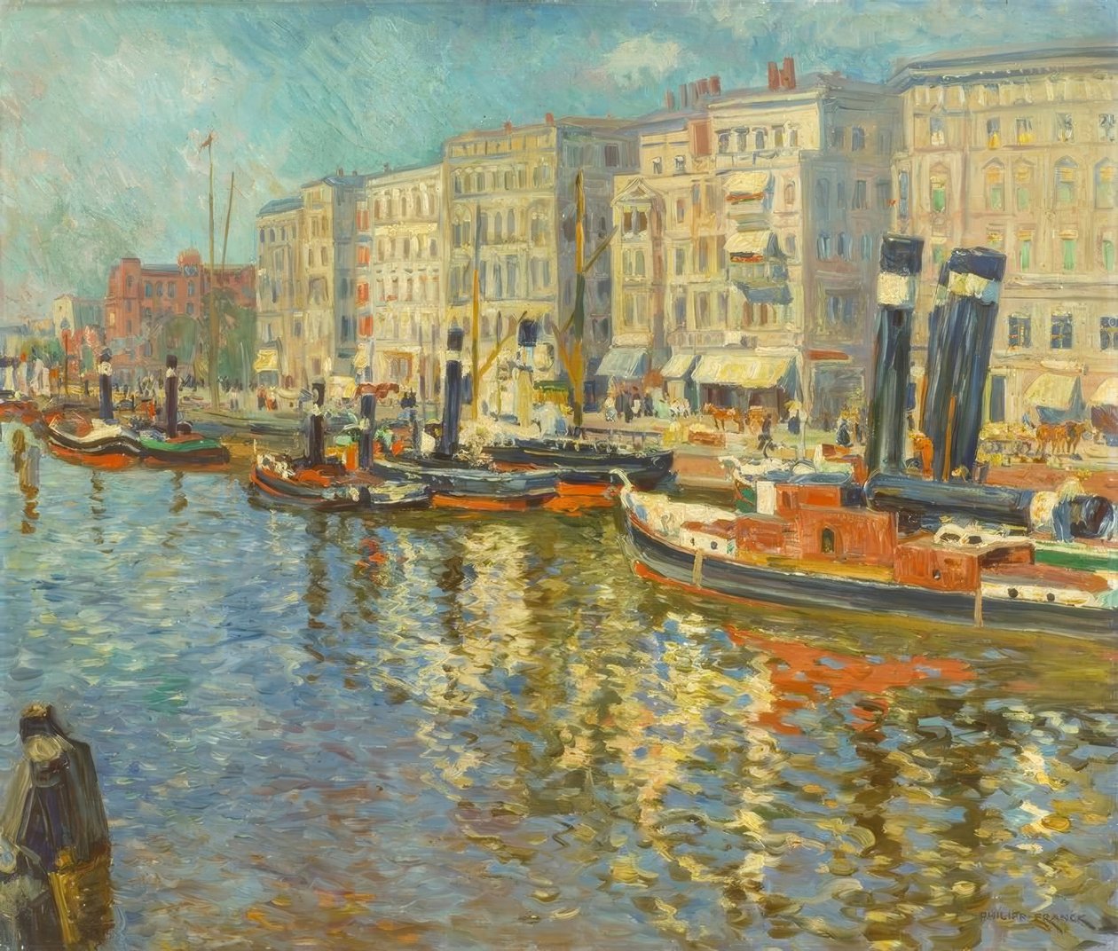 Stettin, liman / resim Philipp Franck tarafından by Philipp Franck