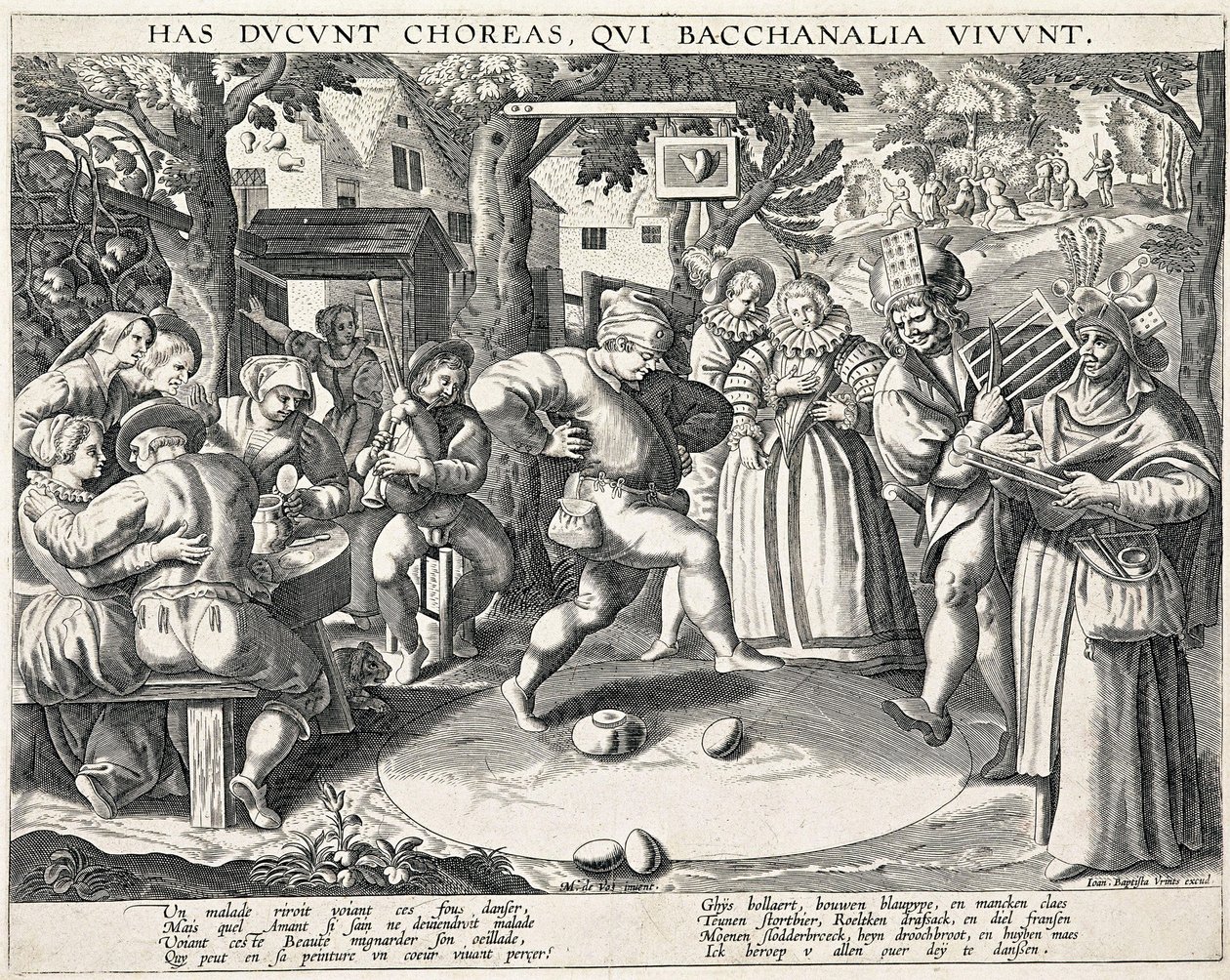 Yumurta dansı, c. 1580. by Philipp Galle