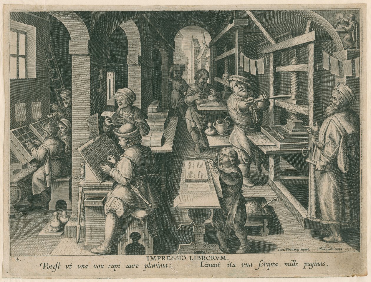 Matbaa, 1570-1580. by Philipp Galle