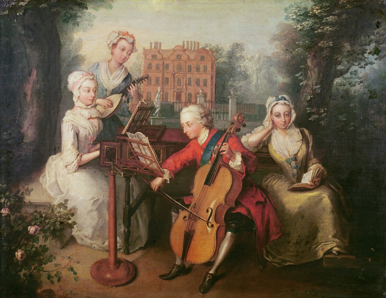 Frederick, Prince of Wales and his Sisters, 1733  by Philippe Mercier