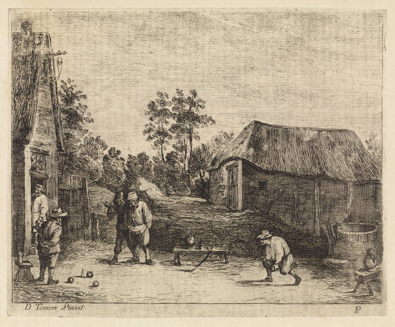 Çiftçiler top oynuyor by Philippe Lambert Joseph Spruyt
