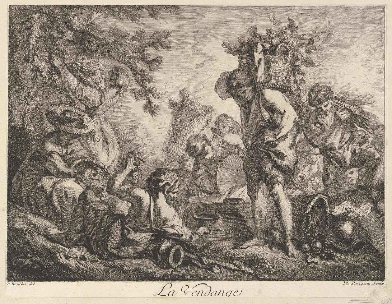 Üzüm Hasadı. by Philippe Louis Parizeau