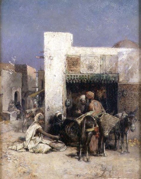 Araplar bir evin dışında by Philippe Pavy