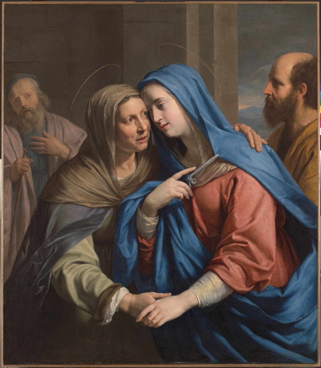 Ziyaret, c.1643 (tuval üzerine yağlı boya) by Philippe de Champaigne