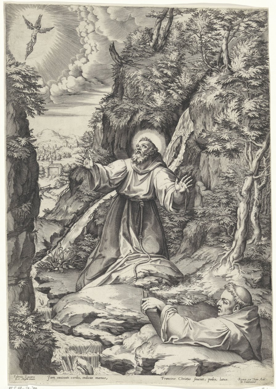 Assisili Francis stigmata aldı by Philippe de Soye
