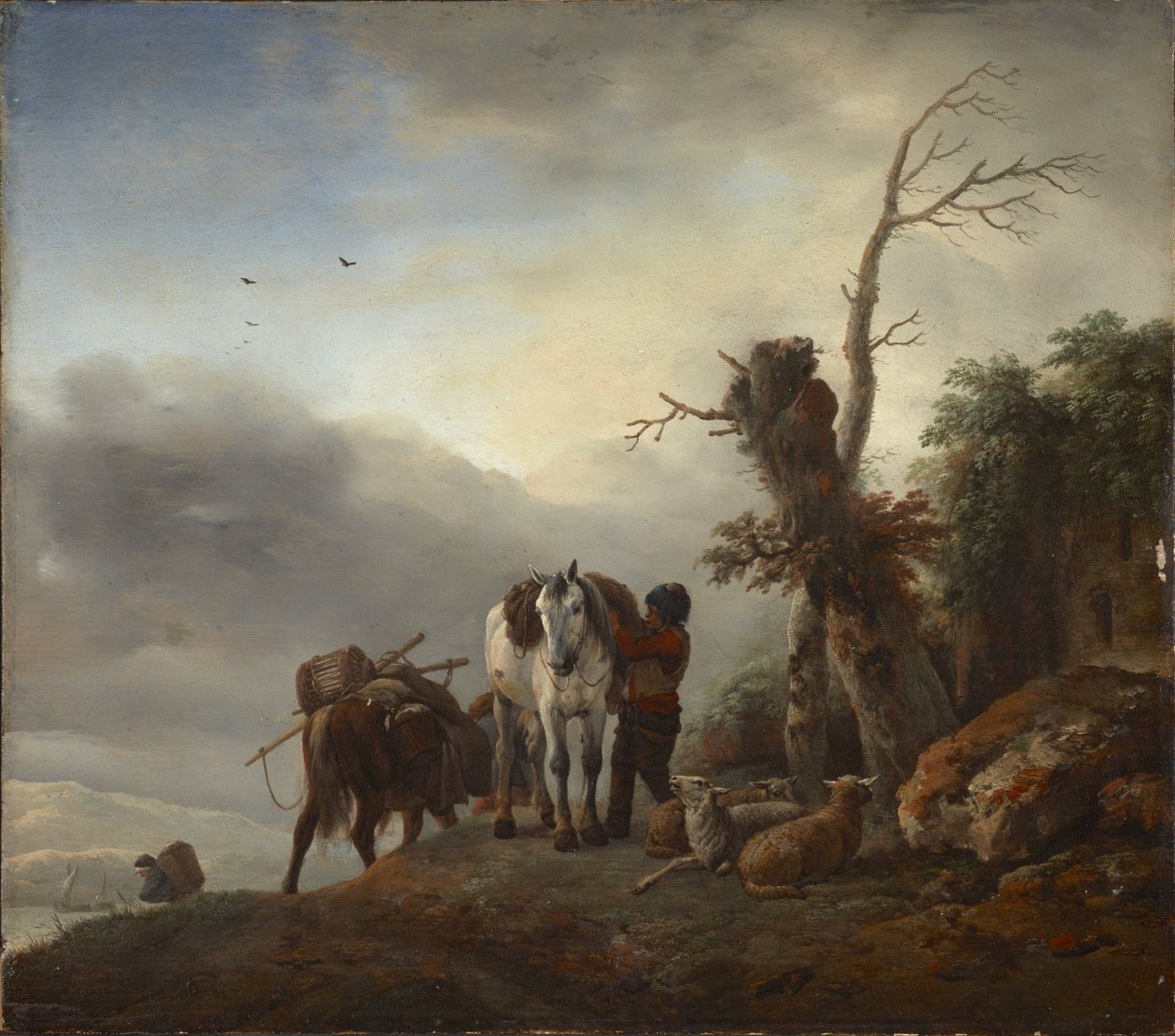 Yük Atlı Manzara by Philips Wouwerman