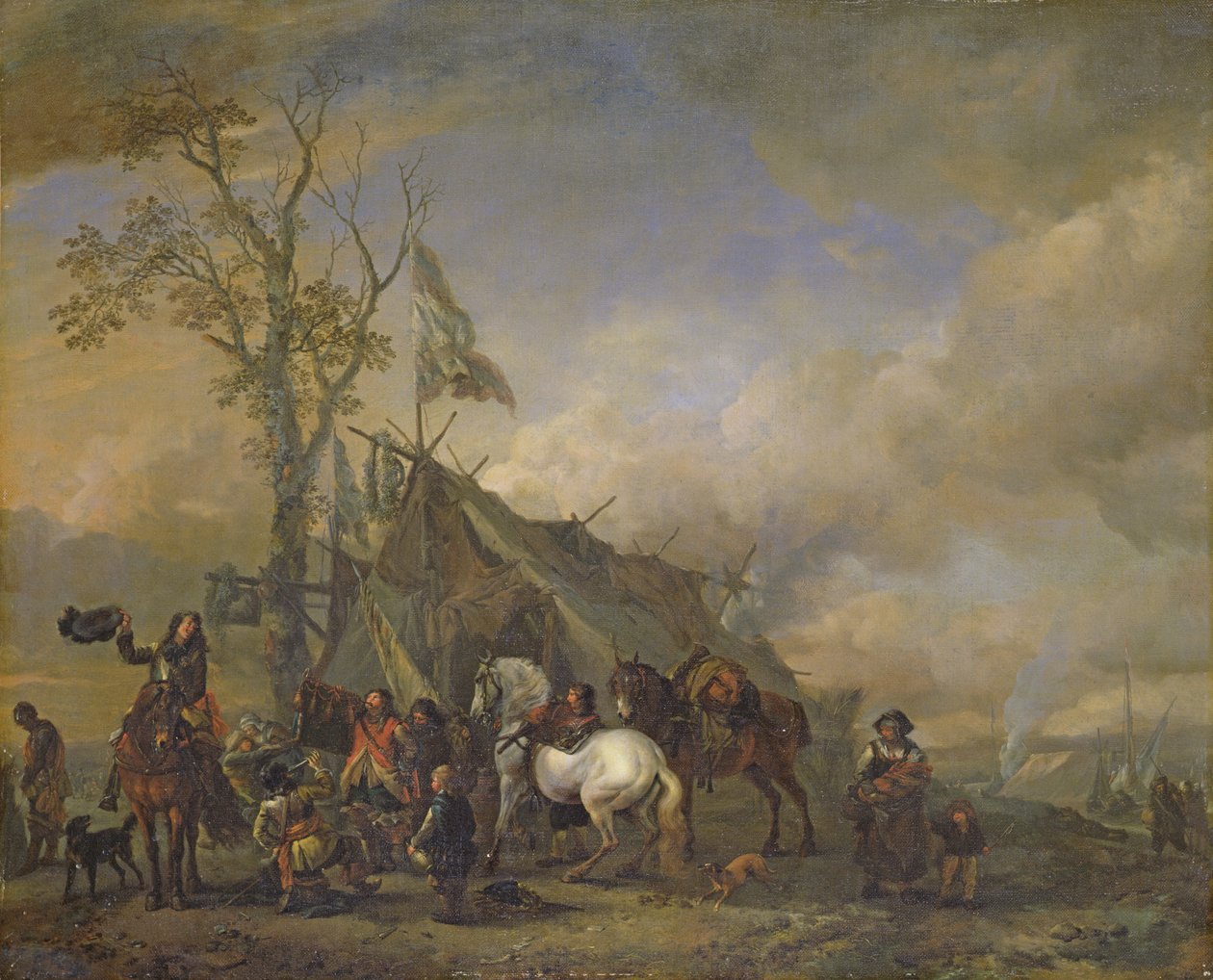 Süvarilerin Ayrılışı by Philips Wouwerman