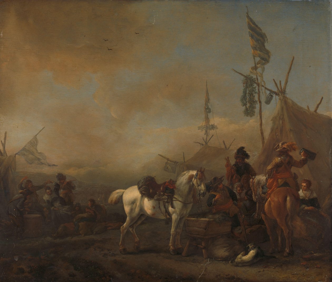 Bir Ordu Kampı by Philips Wouwerman