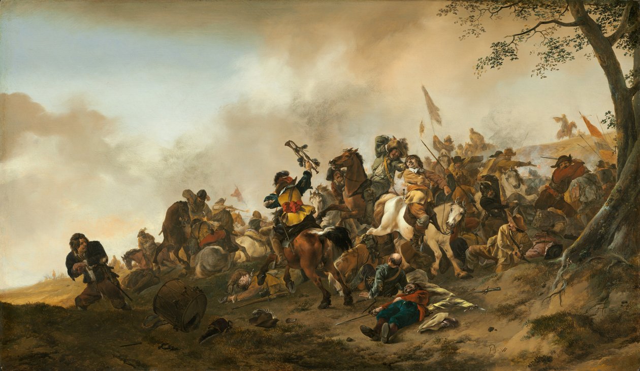 Savaş sahnesi by Philips Wouwerman