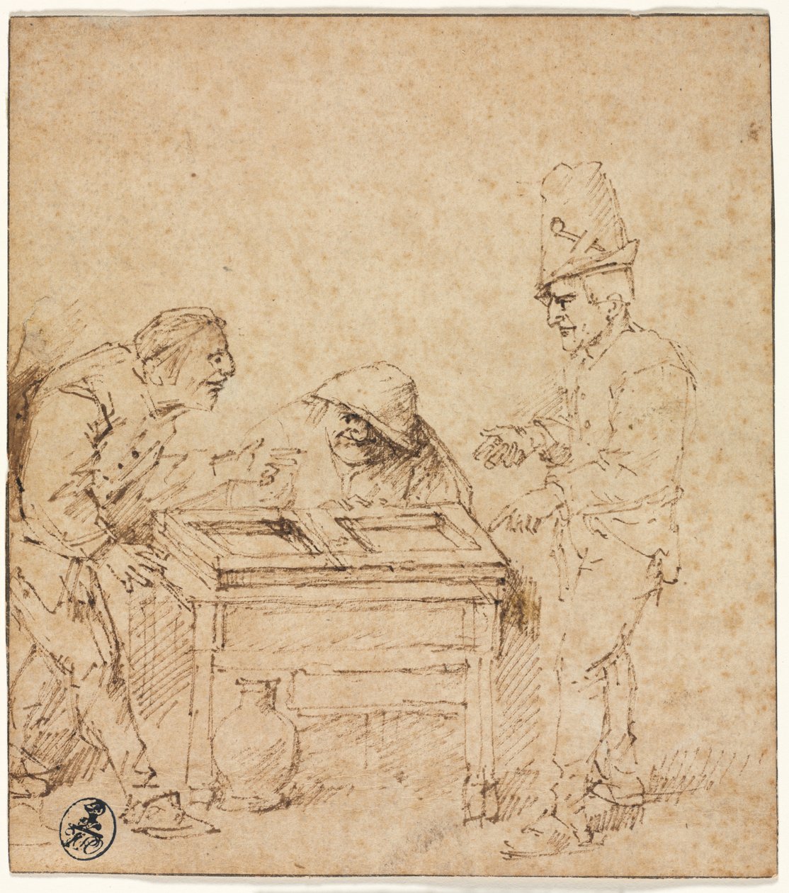 Tric-Trac Oyuncuları by Philips de Koninck