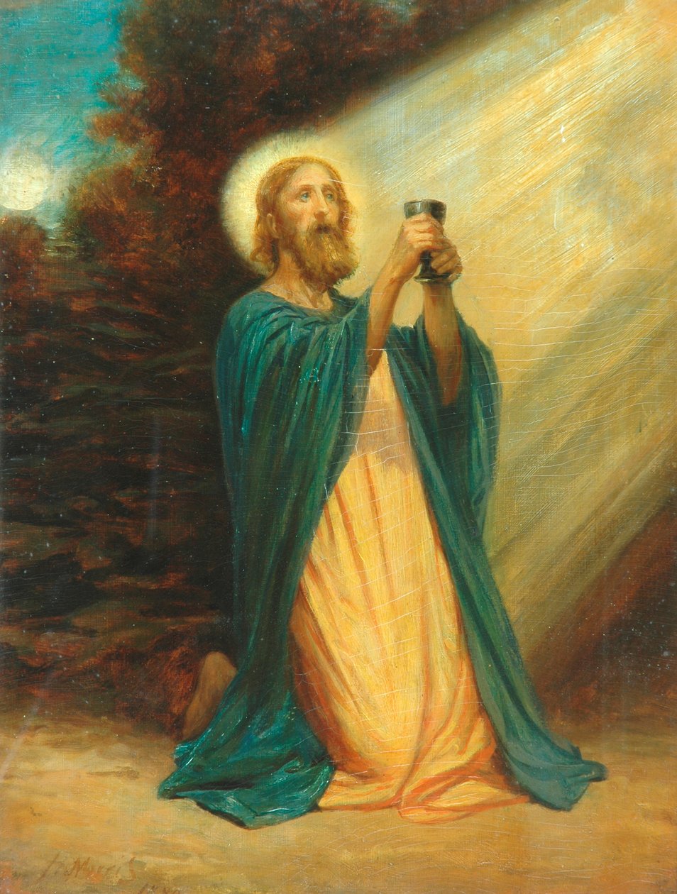 Getsemani Bahçesindeki İsa, 1889 by Phillip Richard Morris