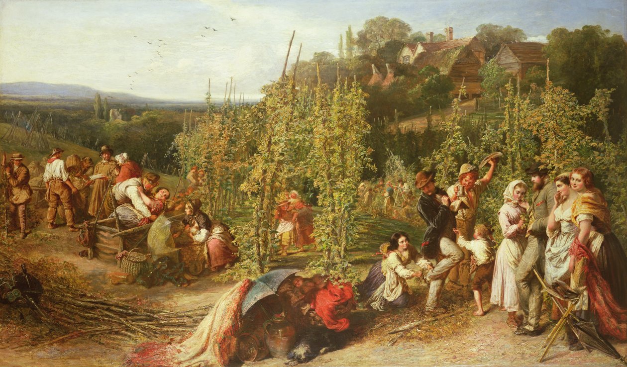 Hop Bahçesinde Yaşam, 1859 by Phoebus Levin