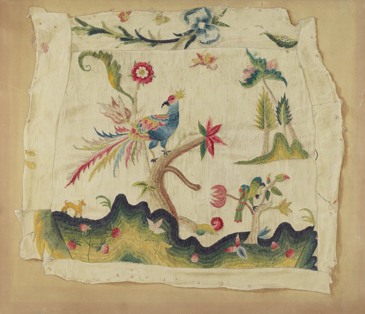 Crewel İşlemeli Sandalye Koltuğu, c. 1936. by Phyllis Dorr