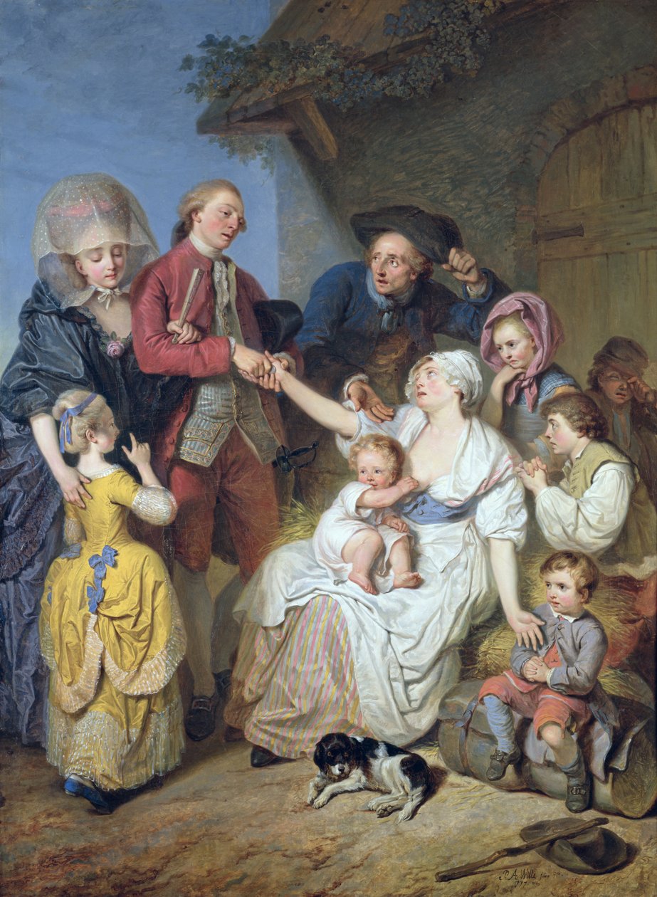 Charity, 1777  by Pierre Alexandre Wille