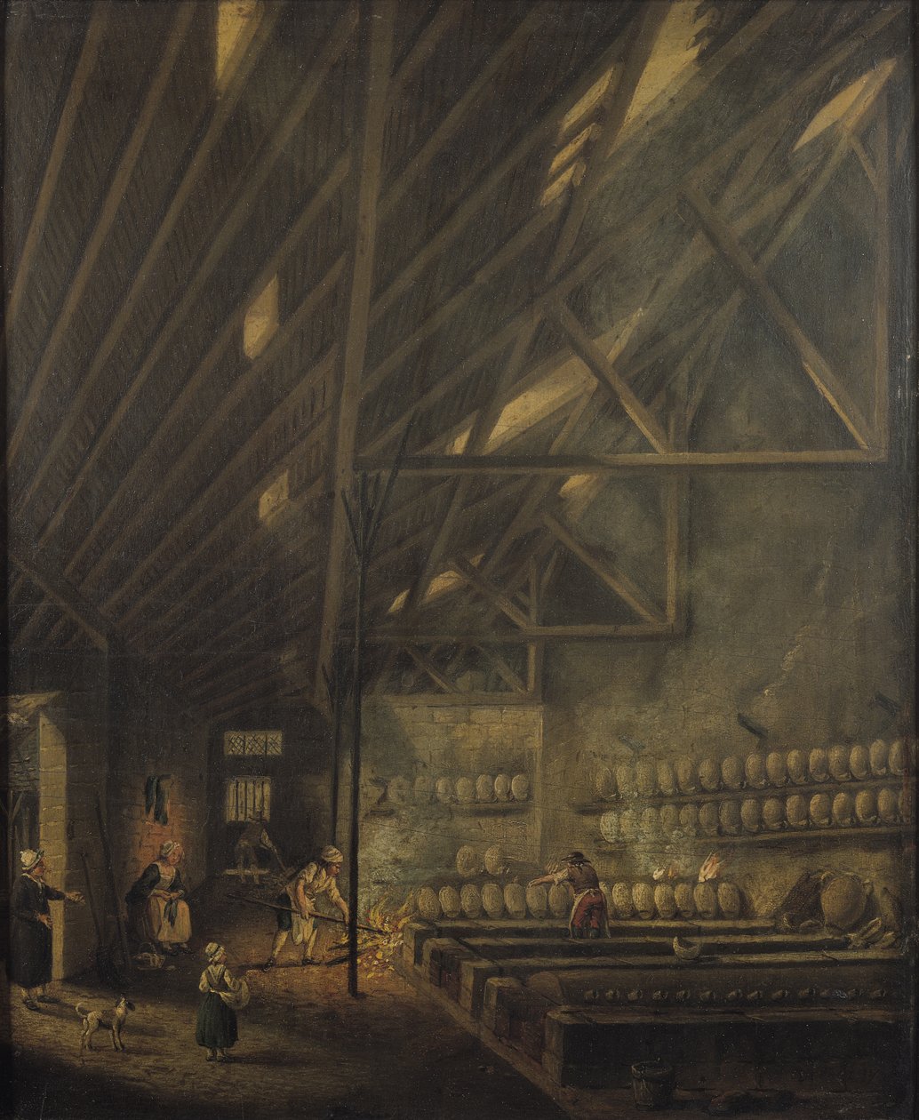 Timber Yard, Finsbury, 1825 by Pierre Antoine Demachy