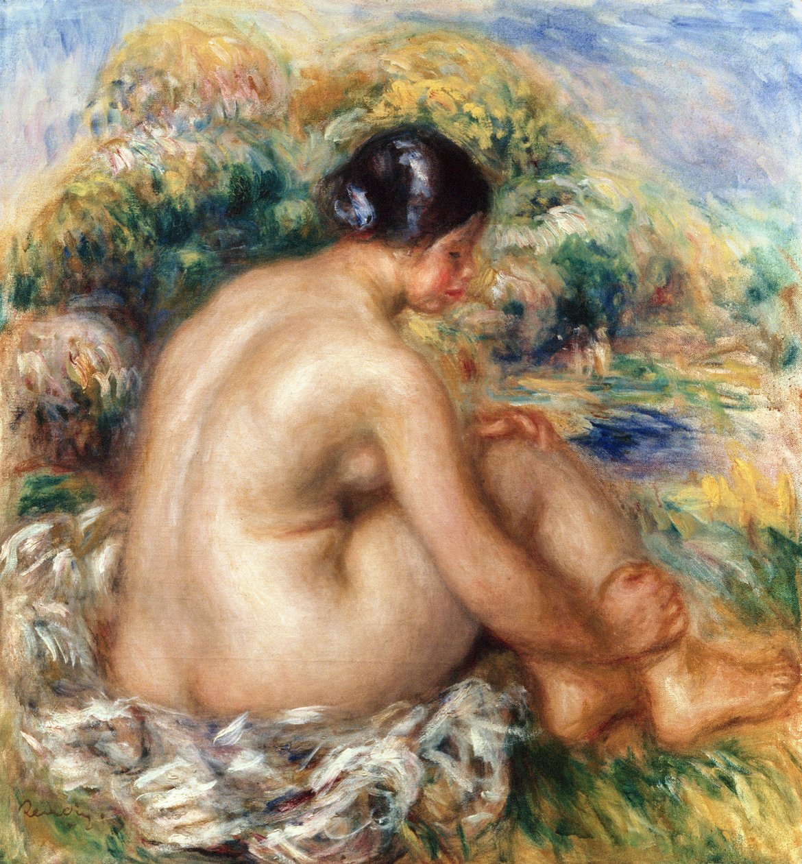 yüzücü, 1915 by Pierre Auguste Renoir
