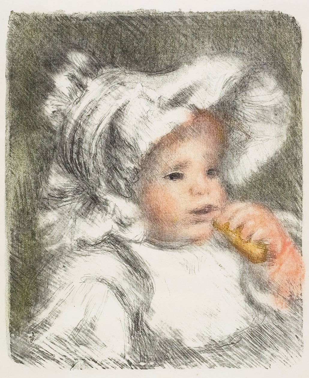 Bisküvili Çocuk, 1899 by Pierre Auguste Renoir