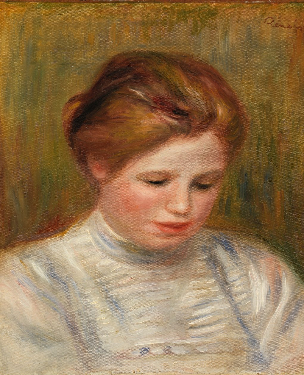 Kafa; Nakış Çalışması olarak da adlandırılır by Pierre Auguste Renoir