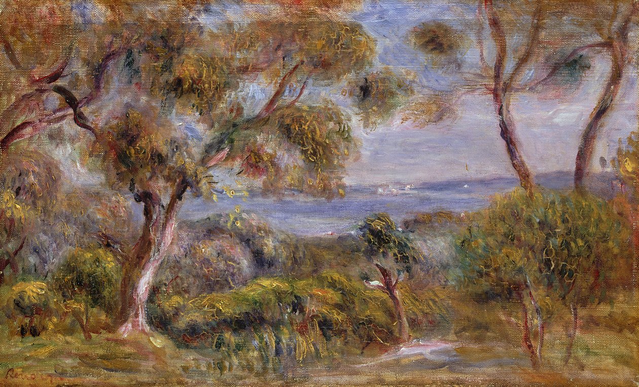 ದಿ ಸೀ ಅಟ್ ಕ್ಯಾಗ್ನೆಸ್, ಸಿ.1910 ಟರ್ಕ್ by Pierre Auguste Renoir