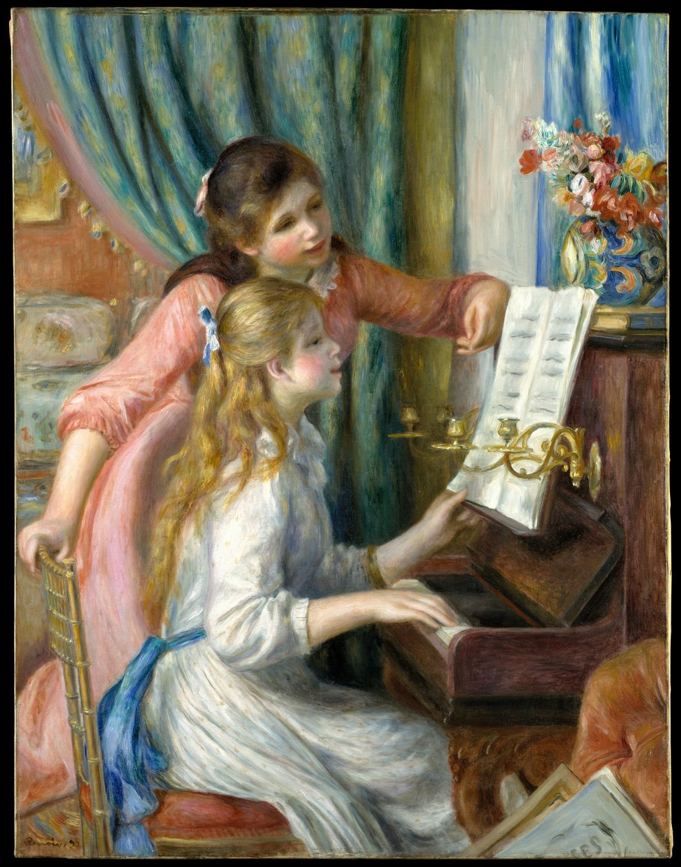 Piyanoda İki Genç Kız by Pierre Auguste Renoir