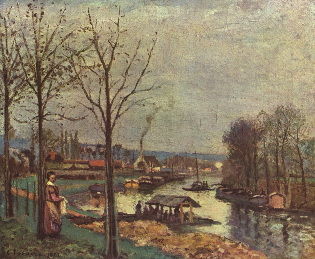 Pontoise yıkama alanı by Pierre Auguste Renoir