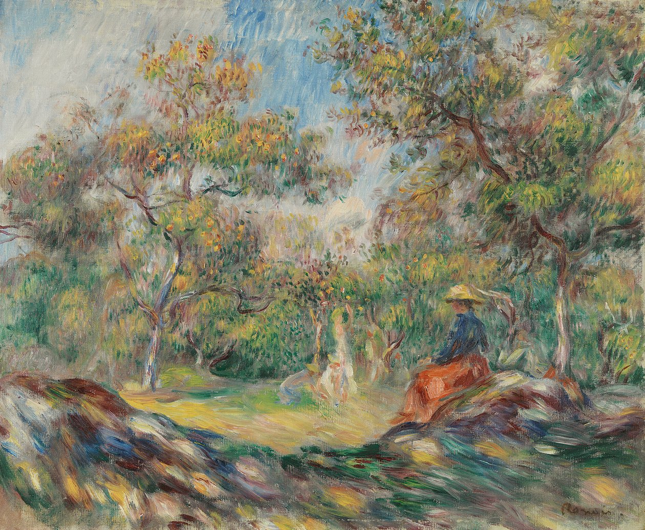 Kadın bir manzara by Pierre Auguste Renoir
