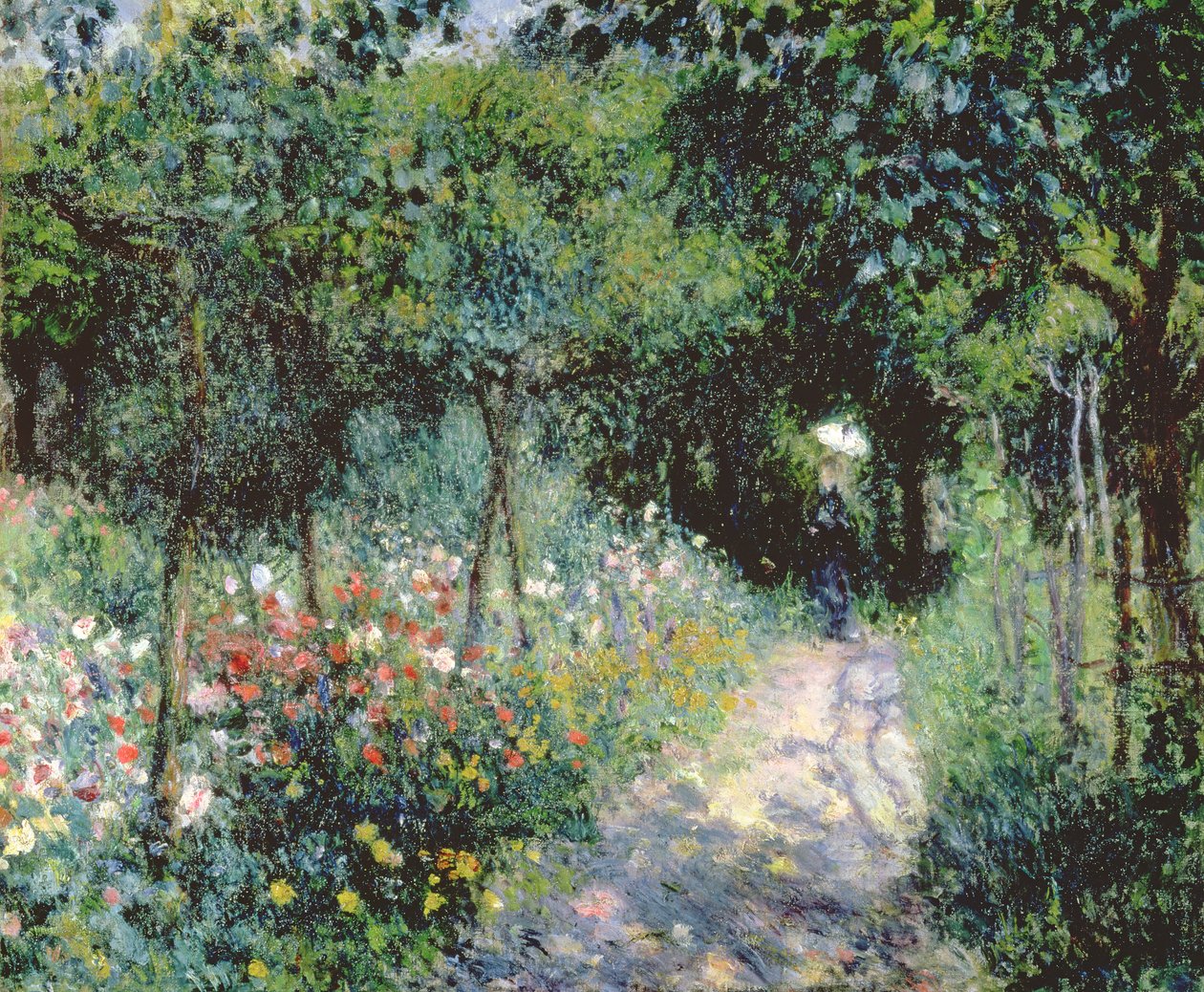 ವುಮೆನ್ ಇನ್ ಎ ಗಾರ್ಡನ್, 1873 ಟರ್ಕ್ by Pierre Auguste Renoir
