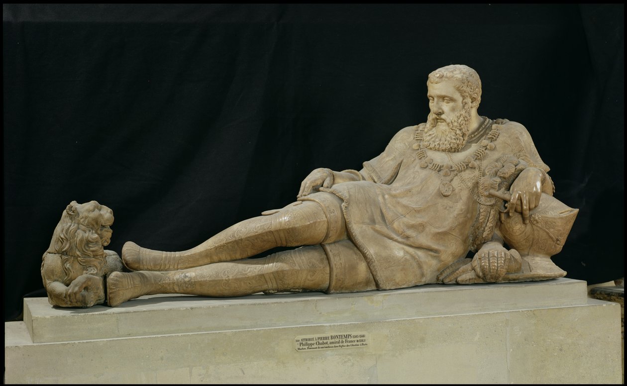 Philippe de Chabot'un tasviri (1480-1543) Fransa Amirali, c.1570 (mermer) by Pierre Bontemps