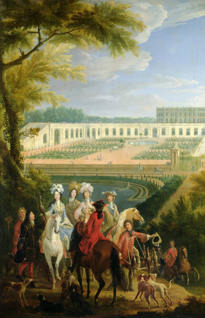 View of the Orangerie at Versailles, after 1697  by Pierre Denis Martin