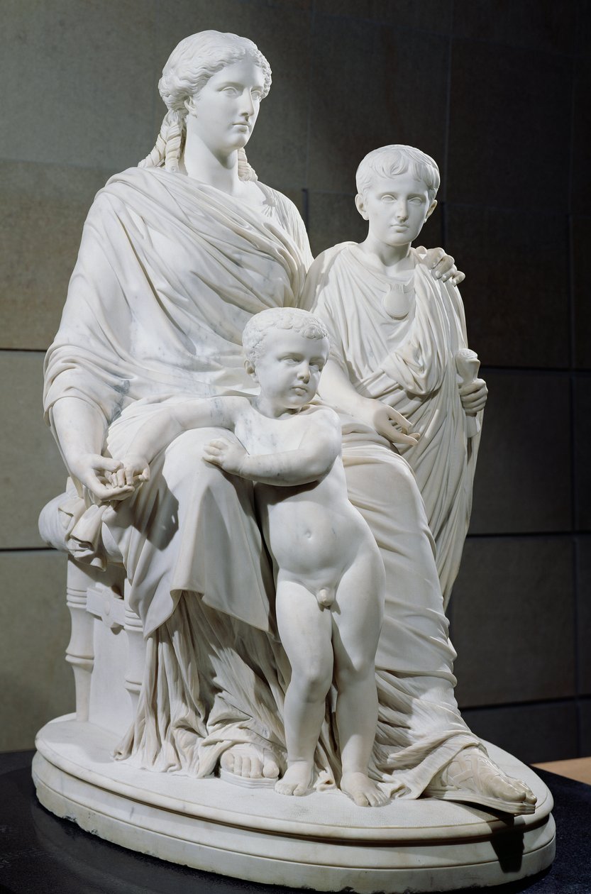 Cornelia, İki Gracchi Kardeşin Annesi, 1861 (mermer) by Pierre Jules Cavelier