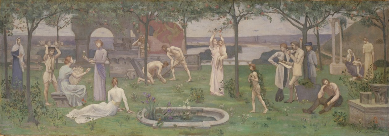 Inter Artes et Naturam (Sanat ve Doğa Arasında), c.1890-95 by Pierre Puvis de Chavannes