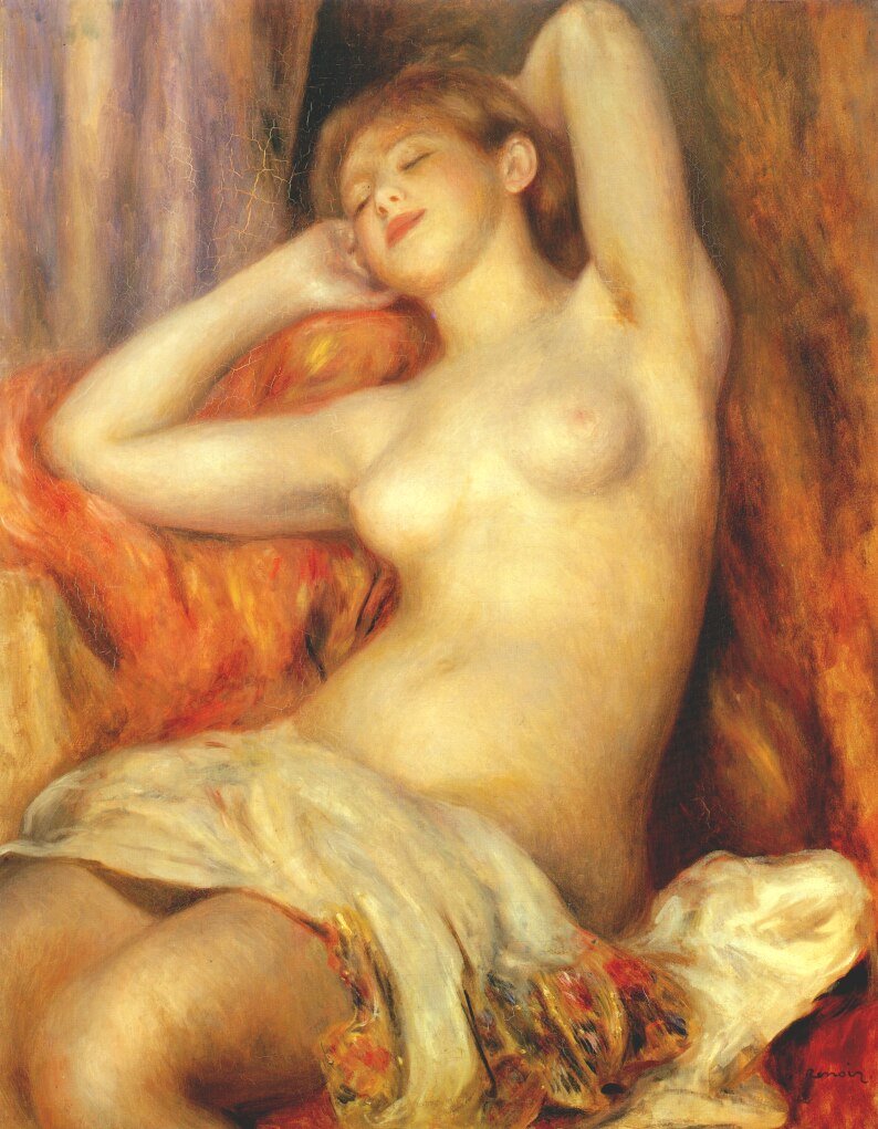 Uyuyan kadın Gabrielle Renard by Pierre Auguste Renoir