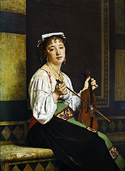 İtalyan Müzisyen by Pierre Paul Lêon Glaize