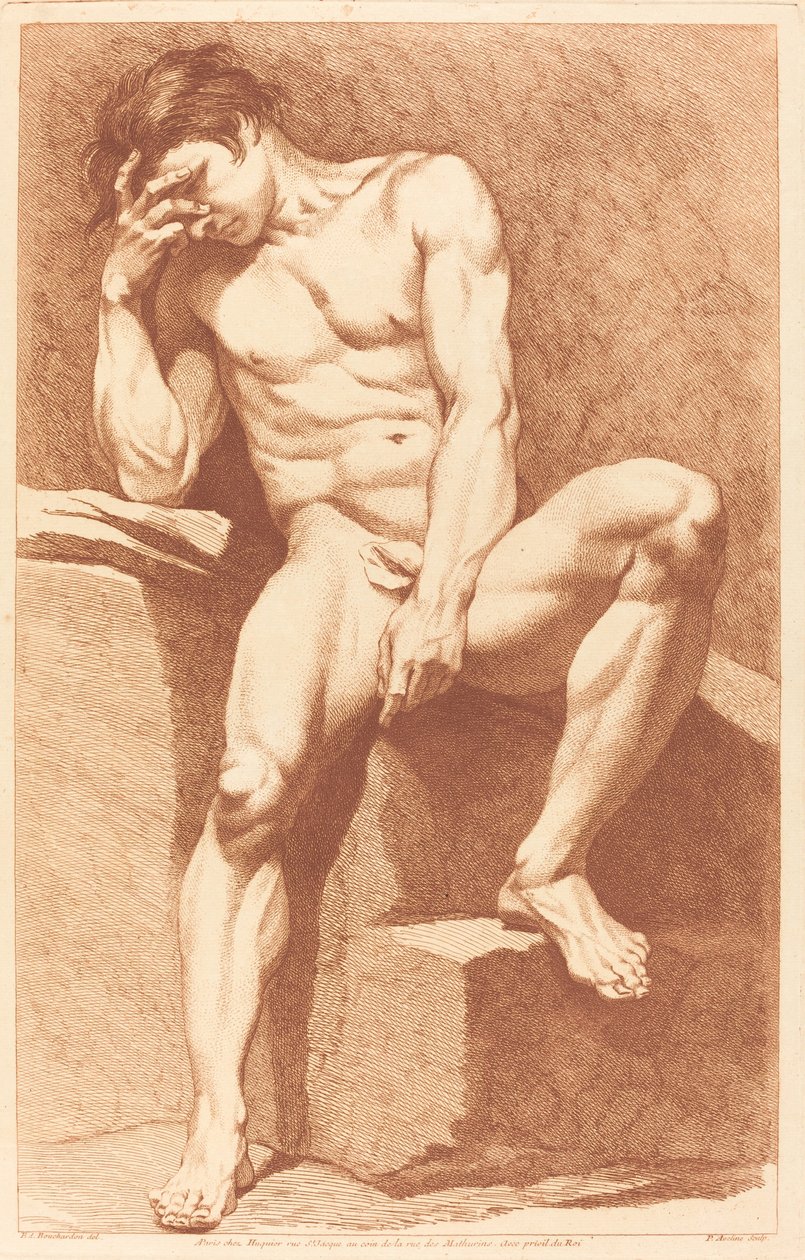 Akademi by Pierre Alexandre Aveline after Edme Bouchardon