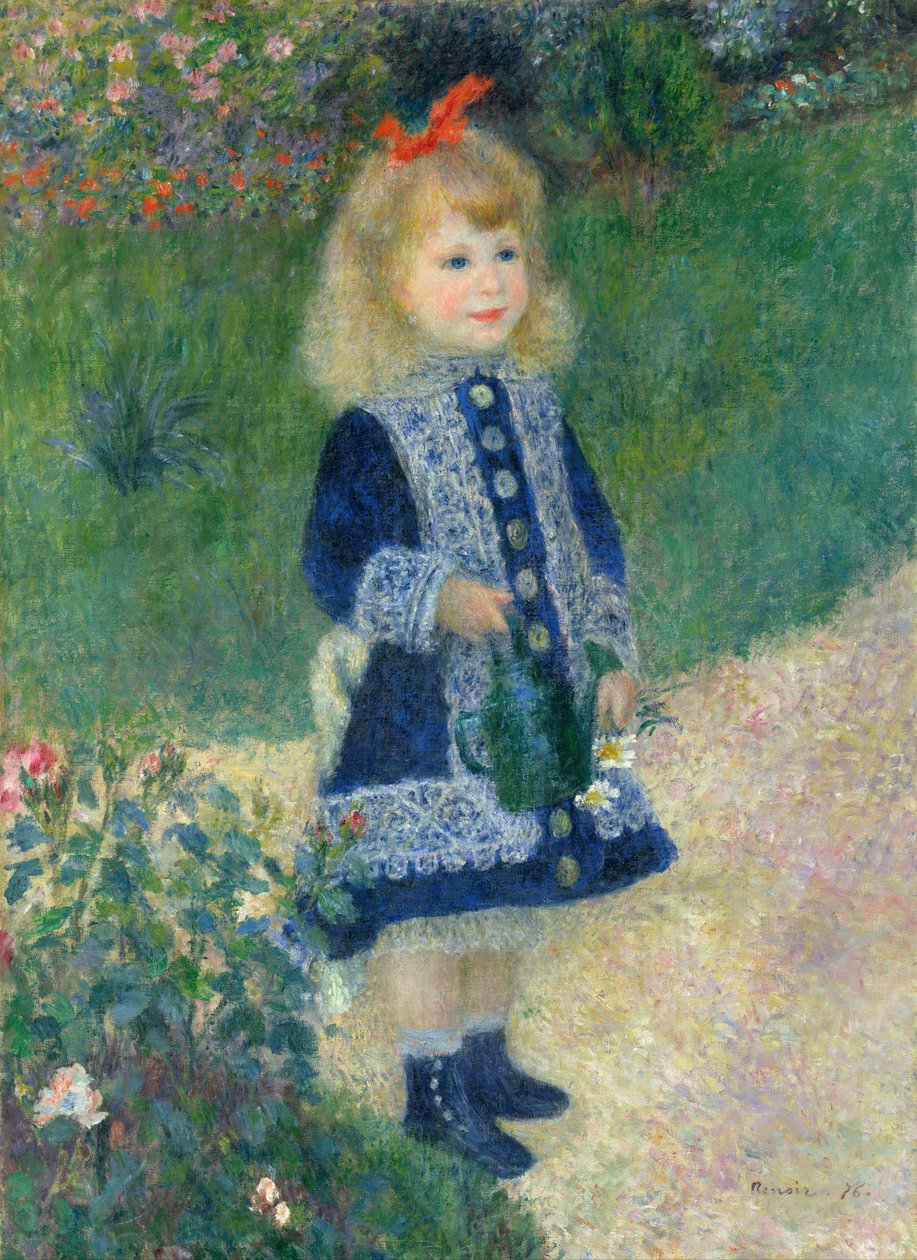 Sulama Tenekesine Sahip Bir Kız by Pierre Auguste Renoir
