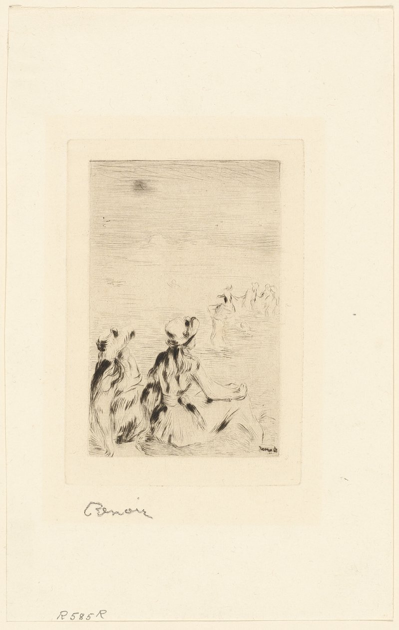 Sahilde Çocuklar, Berneval by Pierre Auguste Renoir