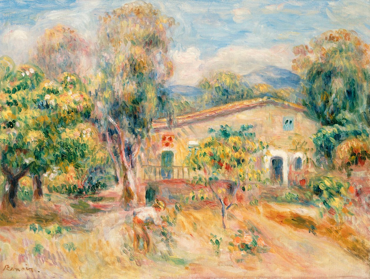 Colette Çiftlik Evi, Cagnes, 1910 by Pierre Auguste Renoir