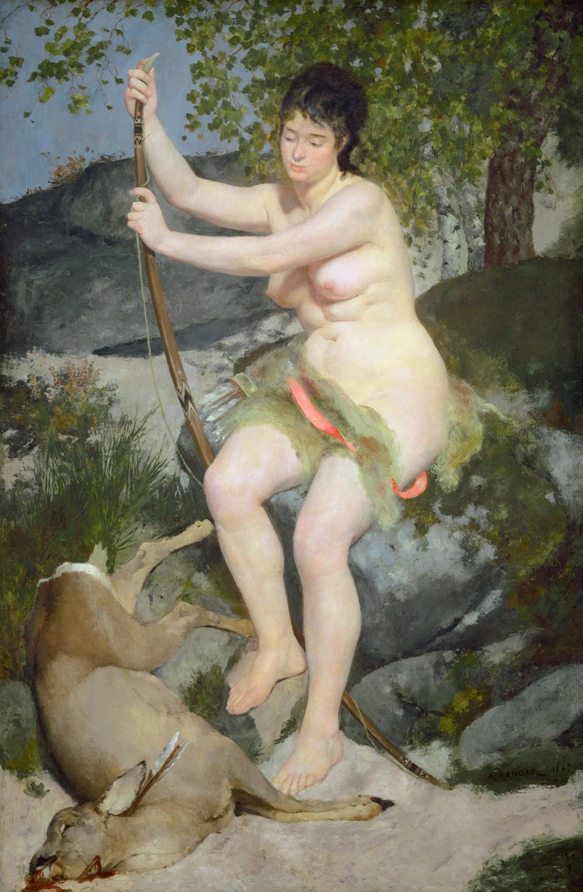 Diana, 1867. by Pierre Auguste Renoir