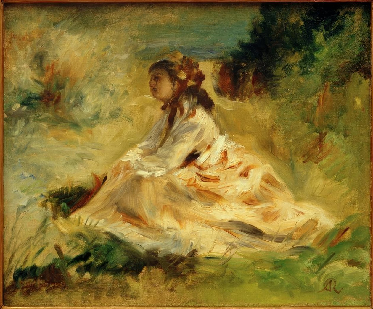Çayırdaki Kadın (Lise Tréhot) by Pierre Auguste Renoir