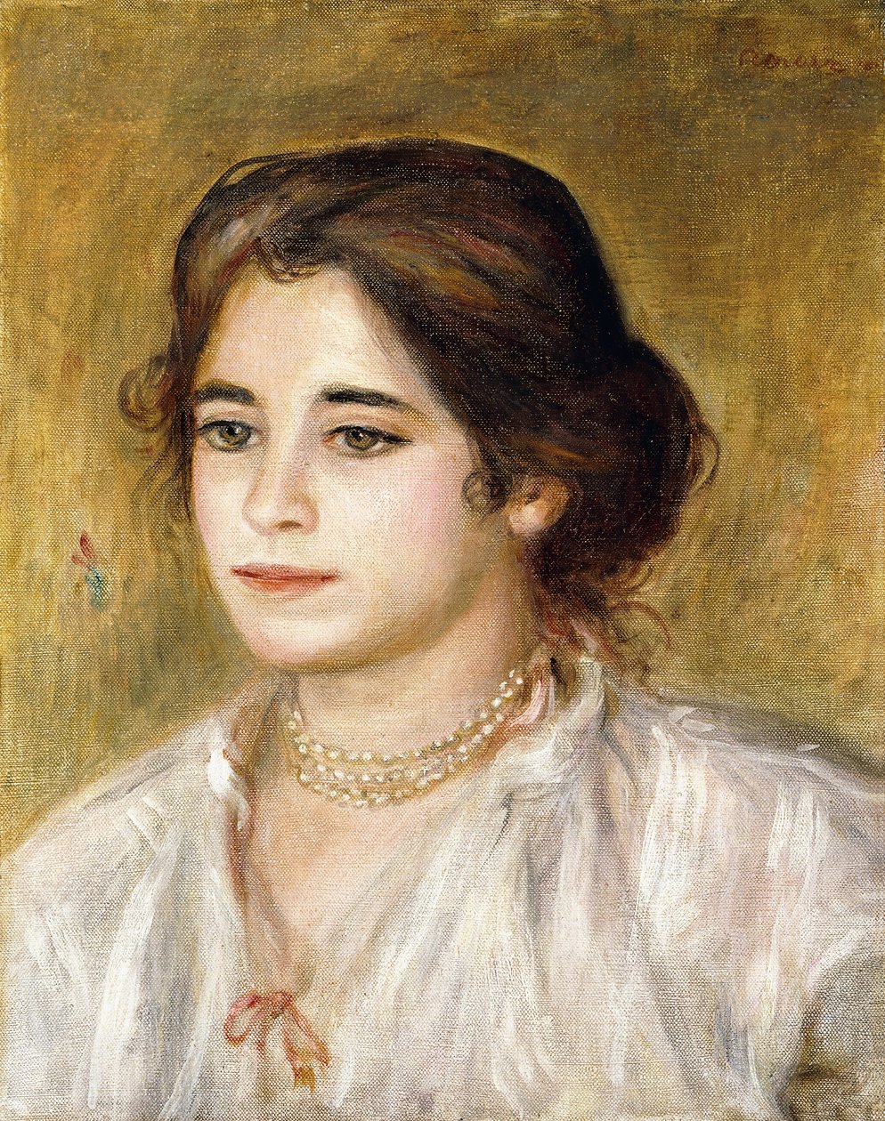 Gabrielle ve Collier, 1906 by Pierre Auguste Renoir