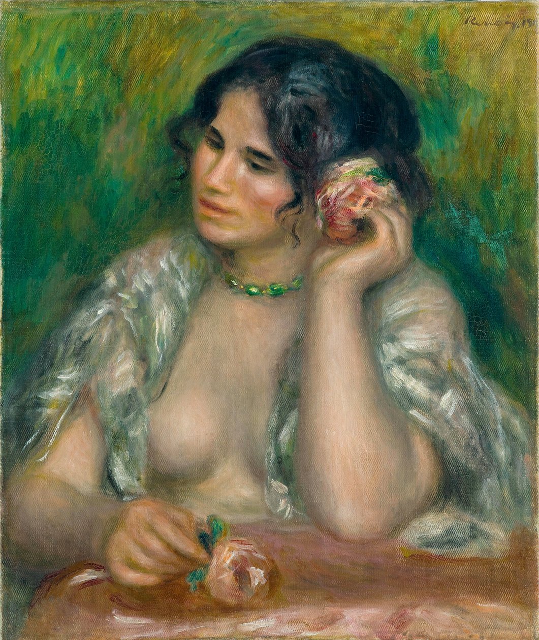 Gül ile Gabrielle by Pierre Auguste Renoir