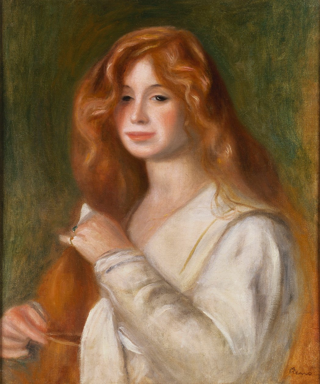 Saçlarını Taranan Kız by Pierre Auguste Renoir