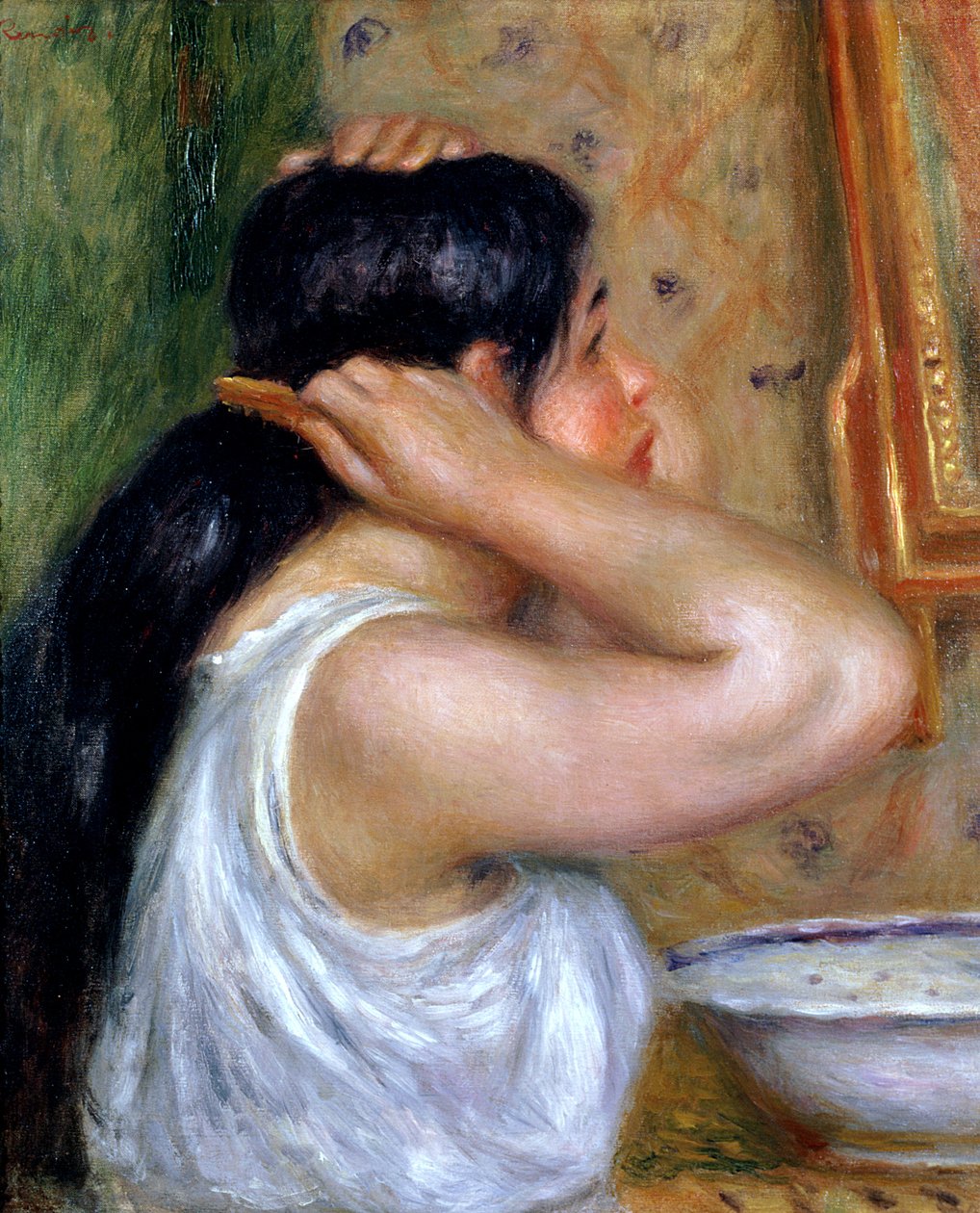 Saçını Taranan Kız, 1907-8 by Pierre Auguste Renoir