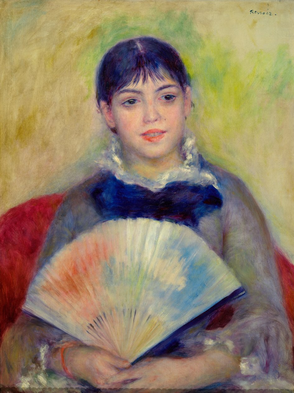 Fanlı Kız by Pierre Auguste Renoir