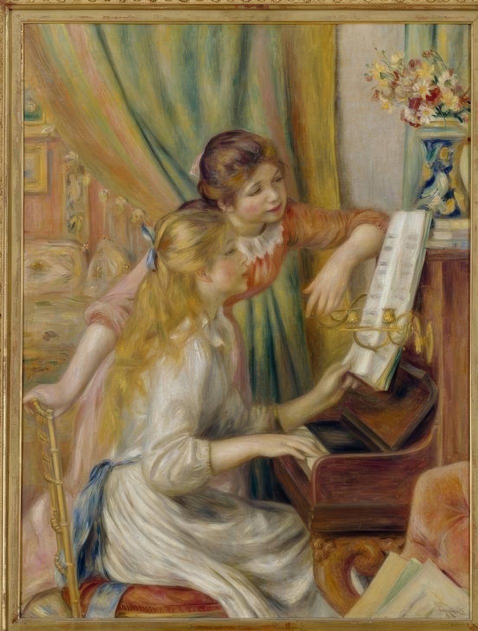Piyano başında genç kızlar by Pierre Auguste Renoir